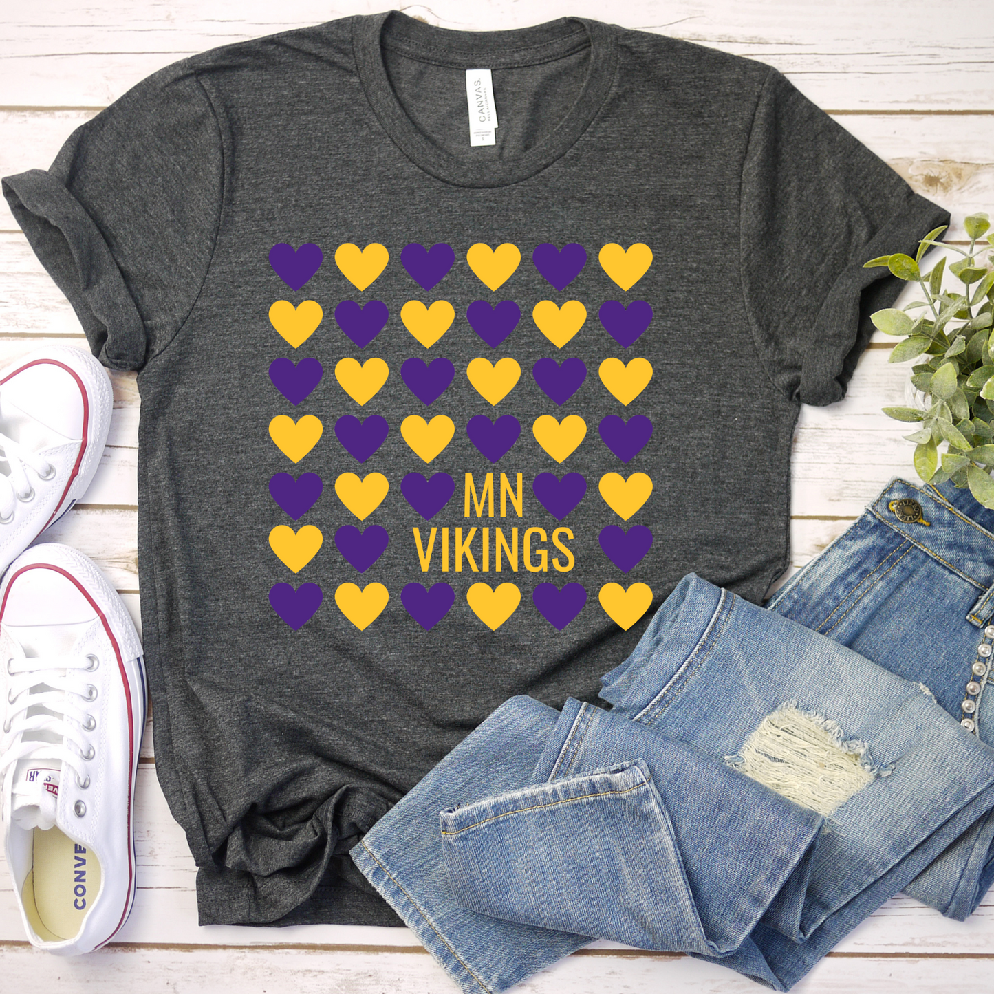 Vikings Hearts Tee
