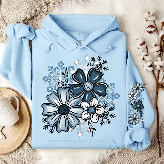 Christmas Flowers - Blue