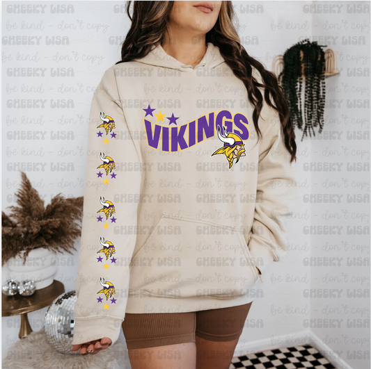 Vikings Hoodie or Crew
