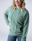 Kacey Ribbed Hoodie - Sage - With or Without Pocket Design