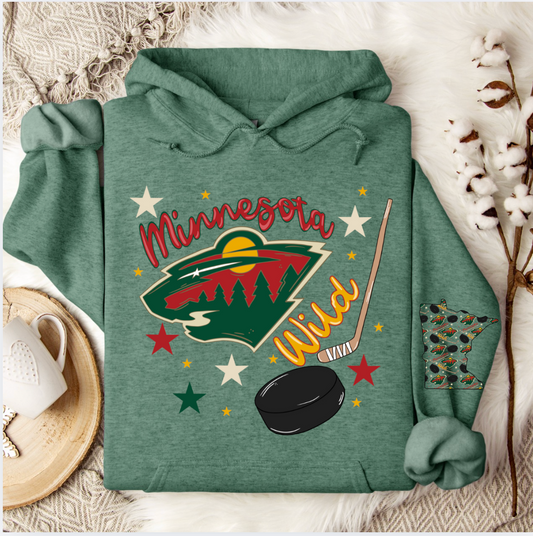 MN Wild Hoodie w/Sleeve Detail